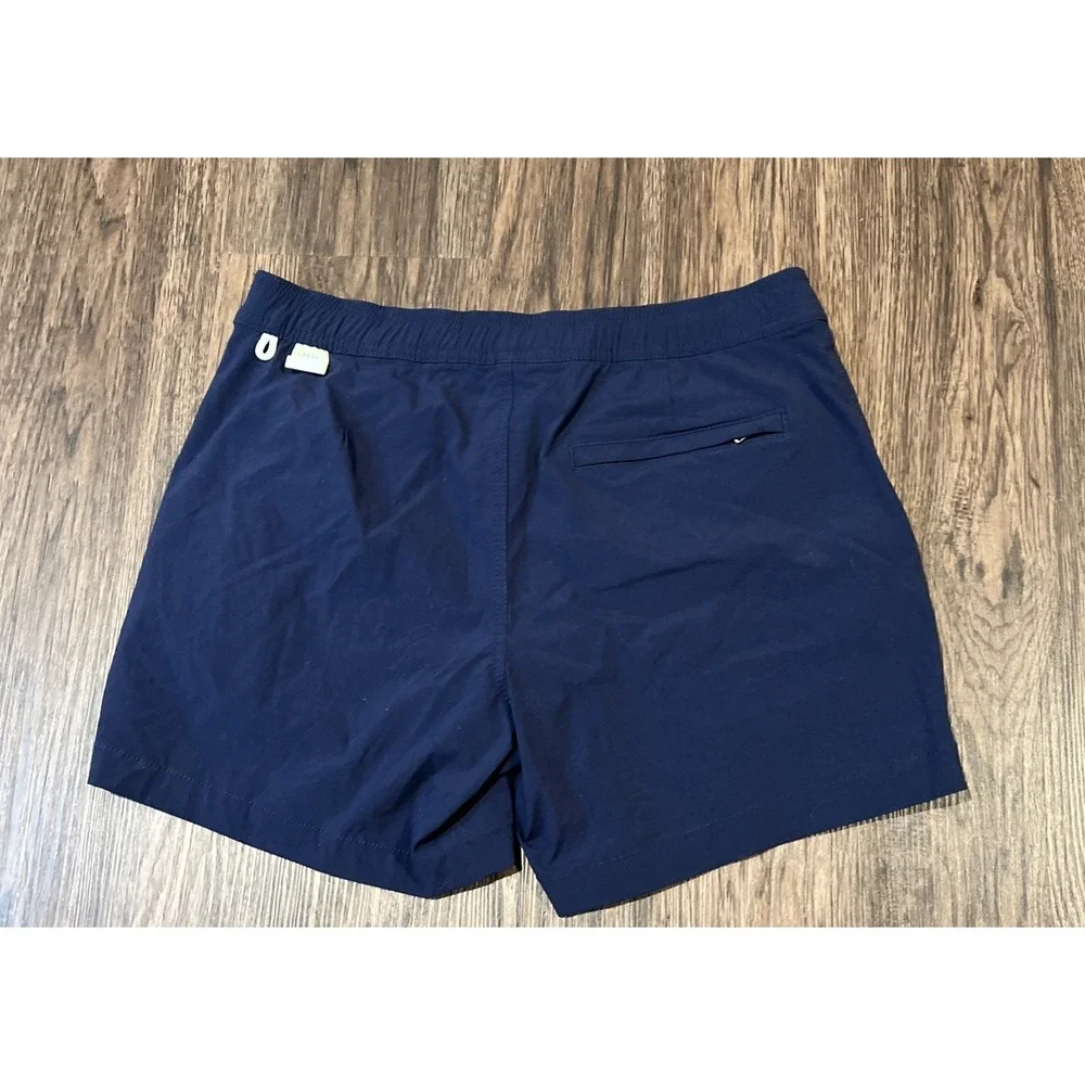 J Crew Swimming Trunks Mens In Navy Blue Size 29 Shorts Mesh Liner Cargo Pocket